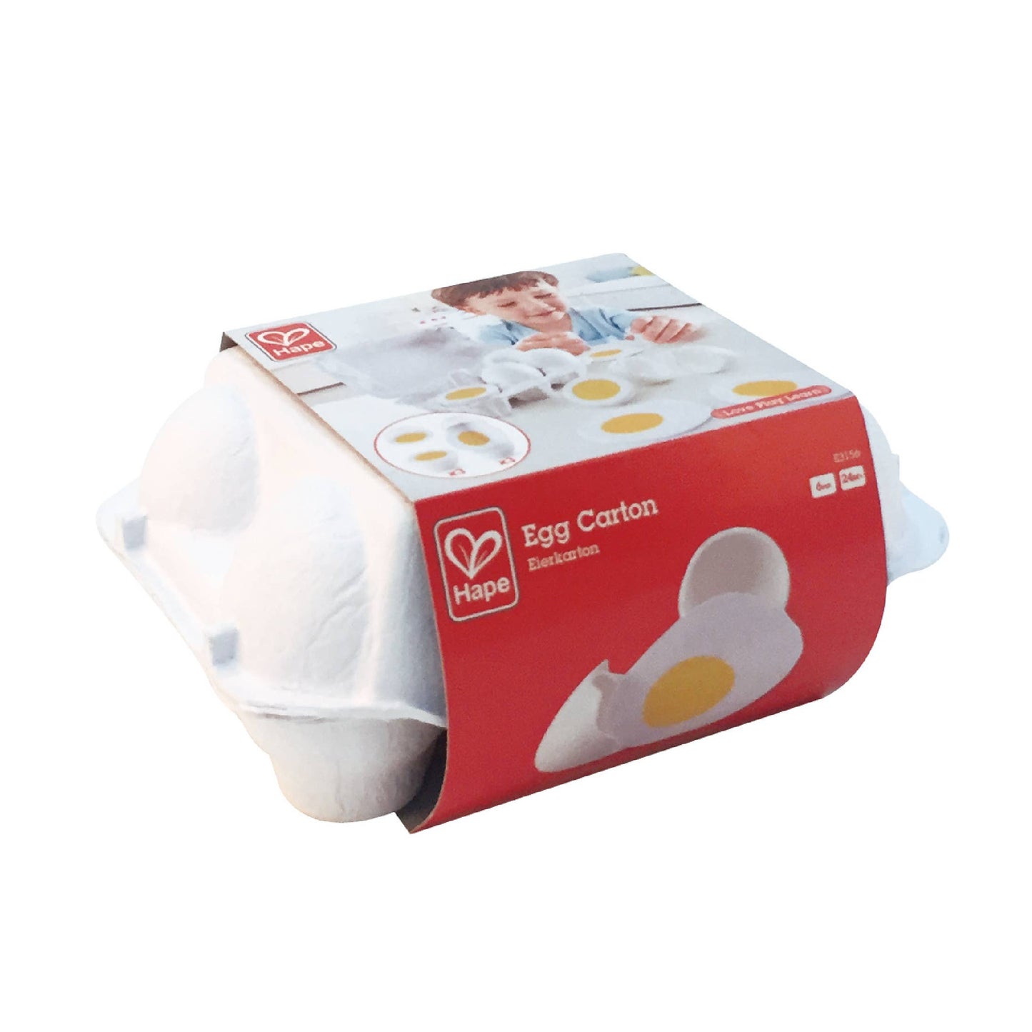 Hape Egg Carton - Wooden Educational Toy with 6 Eggs for 3+