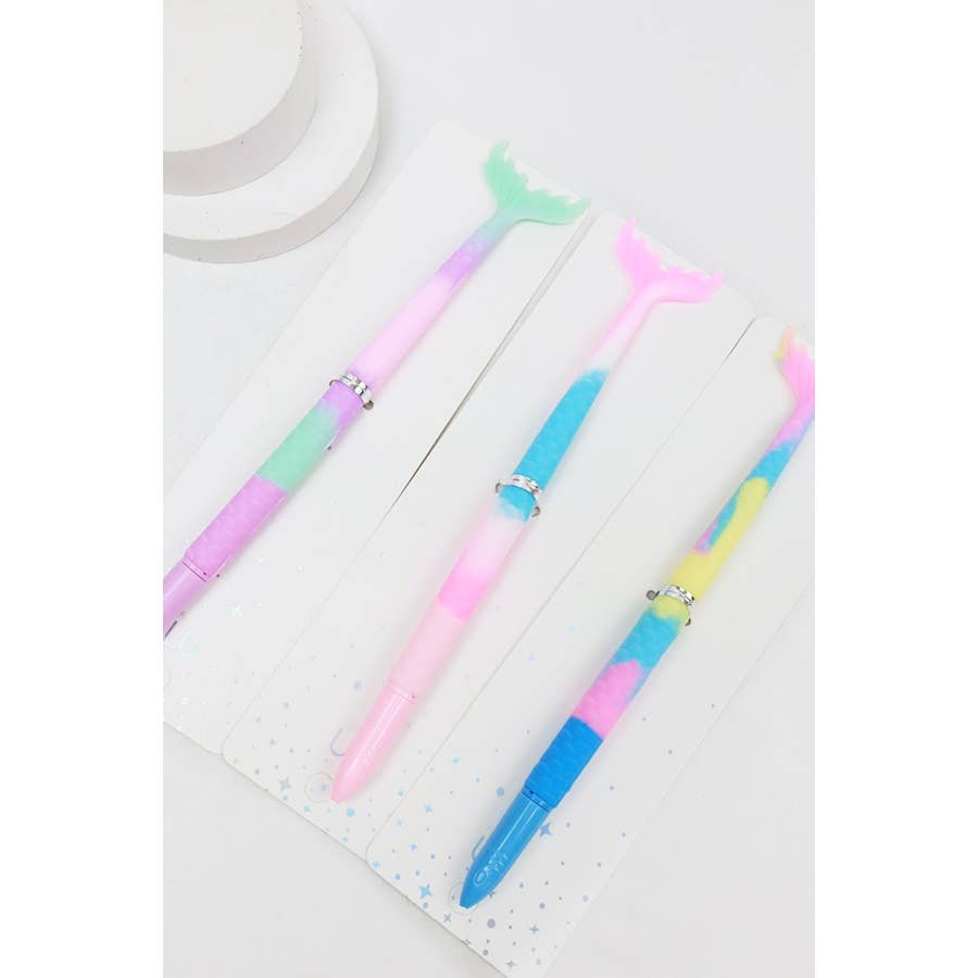 Soft Tone Swirls Mermaid Tail Pens