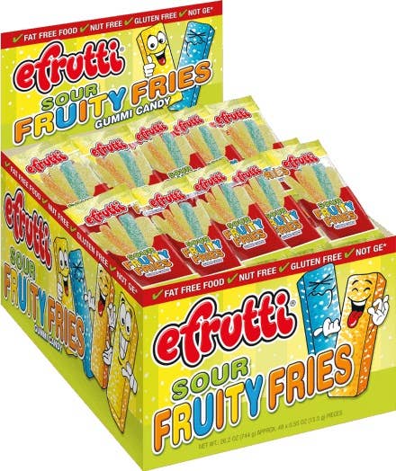 Efrutti Gummi Sour Fruity Fries 48ct