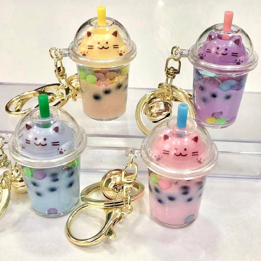 Pastel Kitty Floaty Key Charm