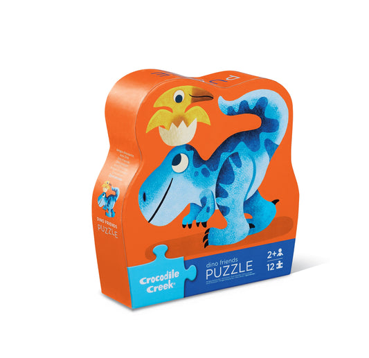 12-Piece Shaped Box Puzzle - Dino Friends