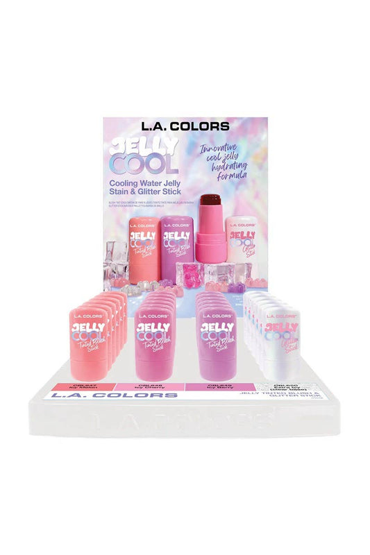 LA Colors CPD820 Jelly Tinted Blush & Glitter Sticks - 24 pc