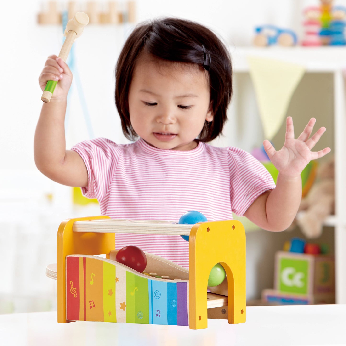 Hape Pound&Tap Bench - Musical Toy w/ Xylophone for Toddlers