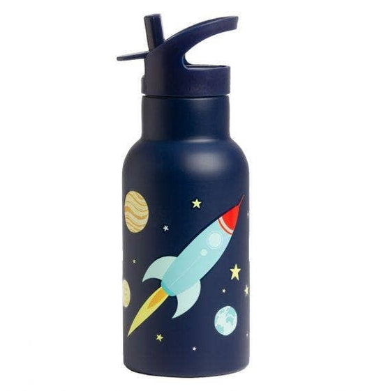 Kids stainless steel drink/water bottle: Space