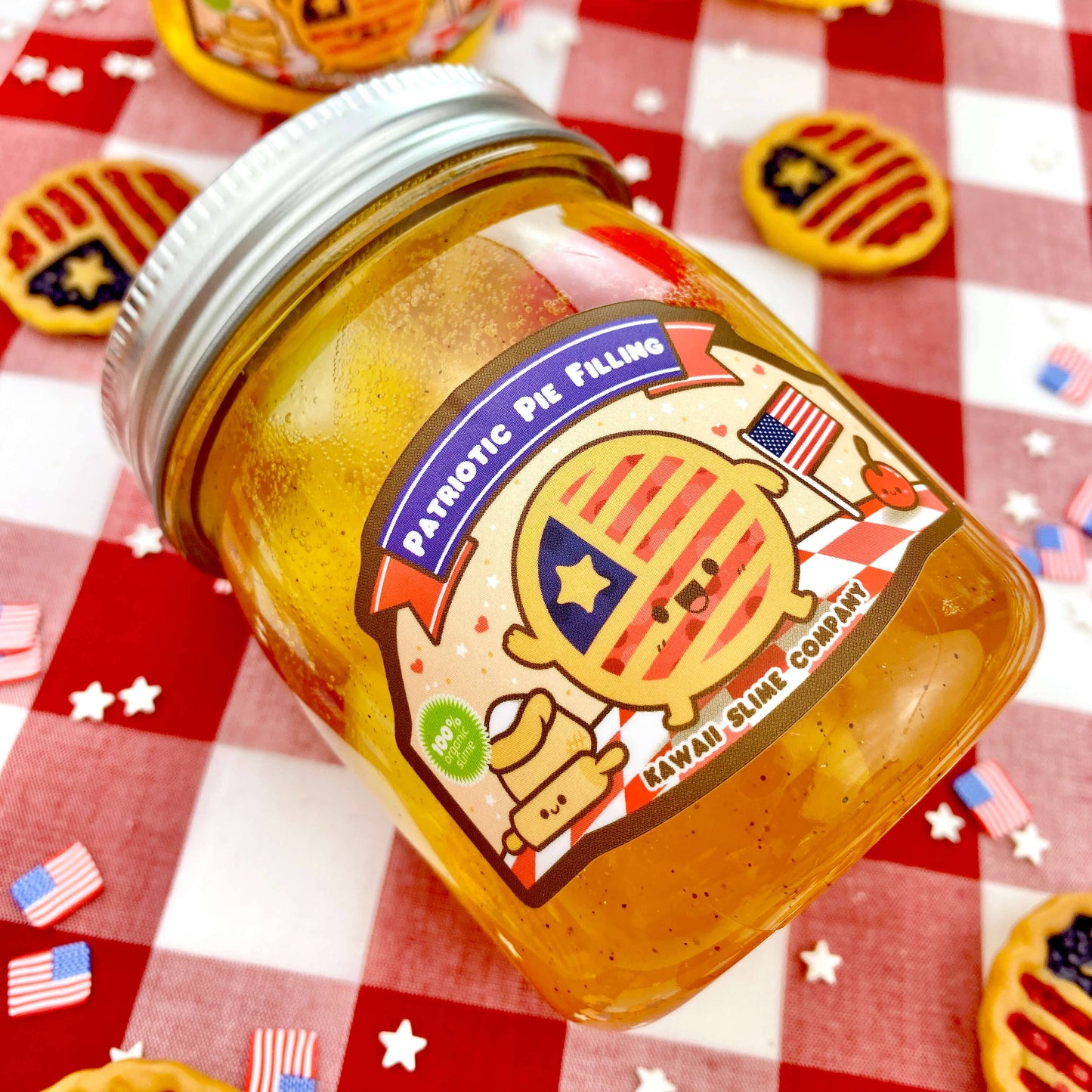 Patriotic Pie Filling Jelly Cube Slime (5pcs/case)