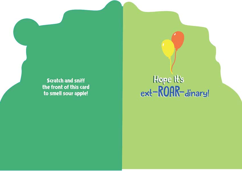 Dinosaur Scratch & Sniff Birthday Card