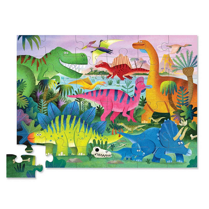 36-Piece Shaped Box Puzzle - Dino Land