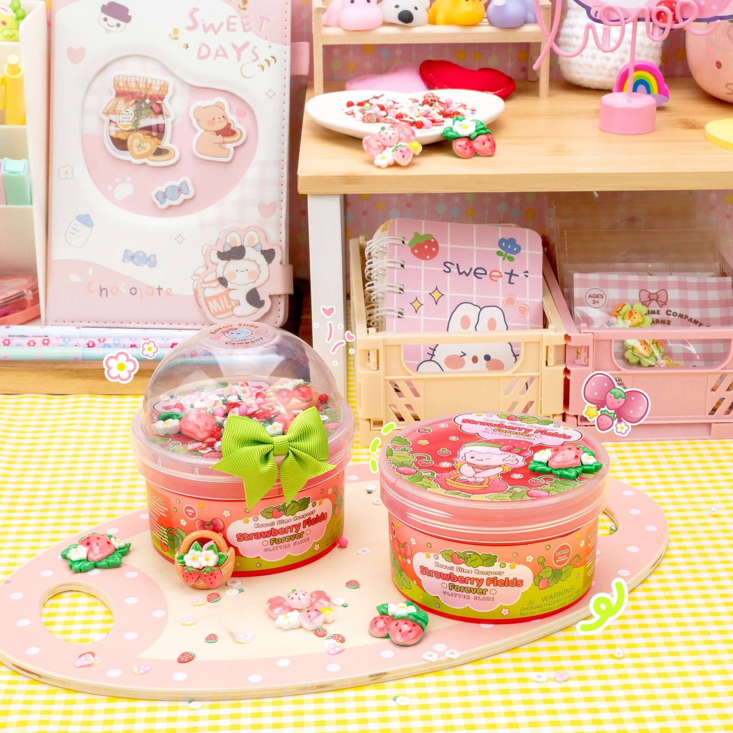 Strawberry Fields Forever Glitter Slime (4pcs/case)