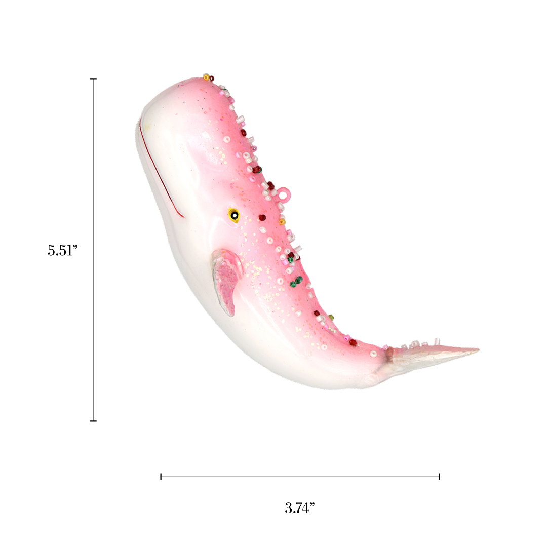 Christmas Ornament Glass Animal Pink Whale 108 Styles