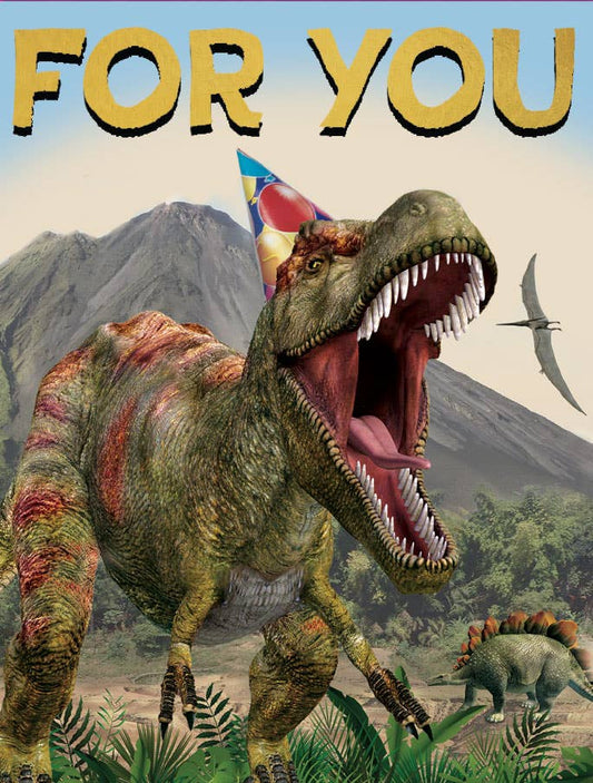 Birthday T-Rex - Foil Gift Enclosure