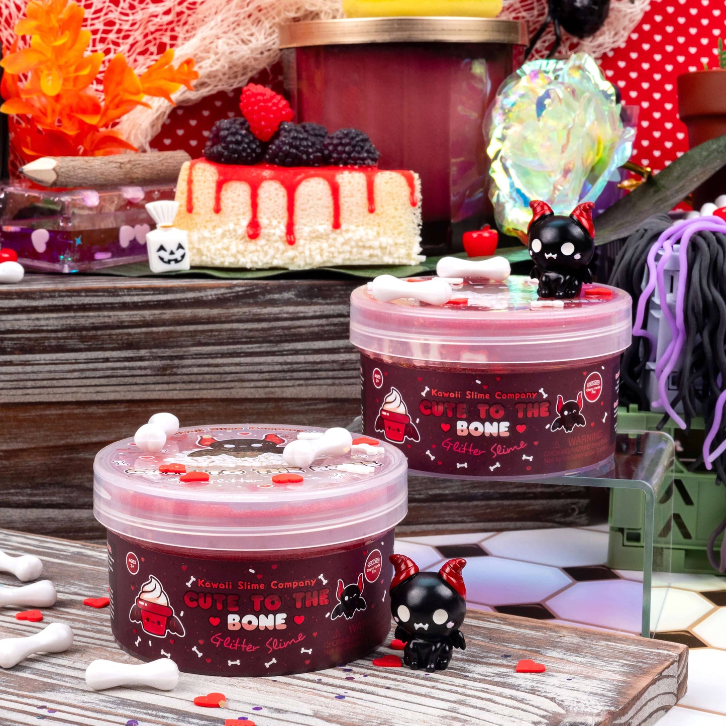 Cute To The Bone Glitter Slime (4pcs/case)