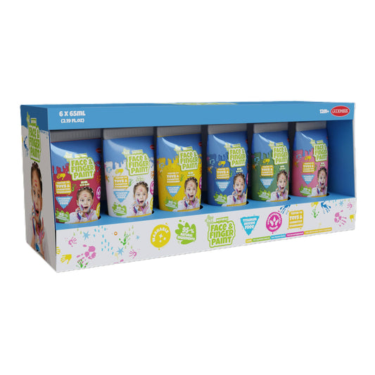 2.3oz Natural Face and Finger Paints - 6pcs