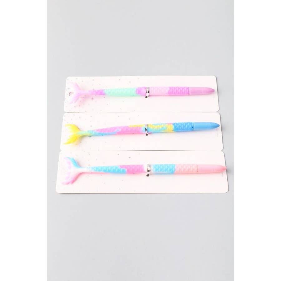Soft Tone Swirls Mermaid Tail Pens