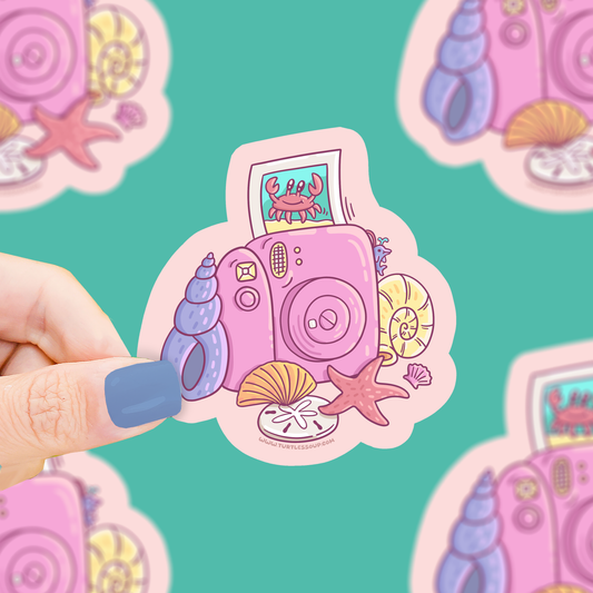 Beach Camera | Vacation | Summer | Vinyl Sticker