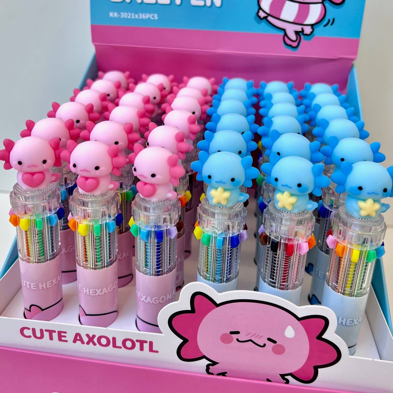23035 Axolotl 10-Color Retractable Ball Pen-36