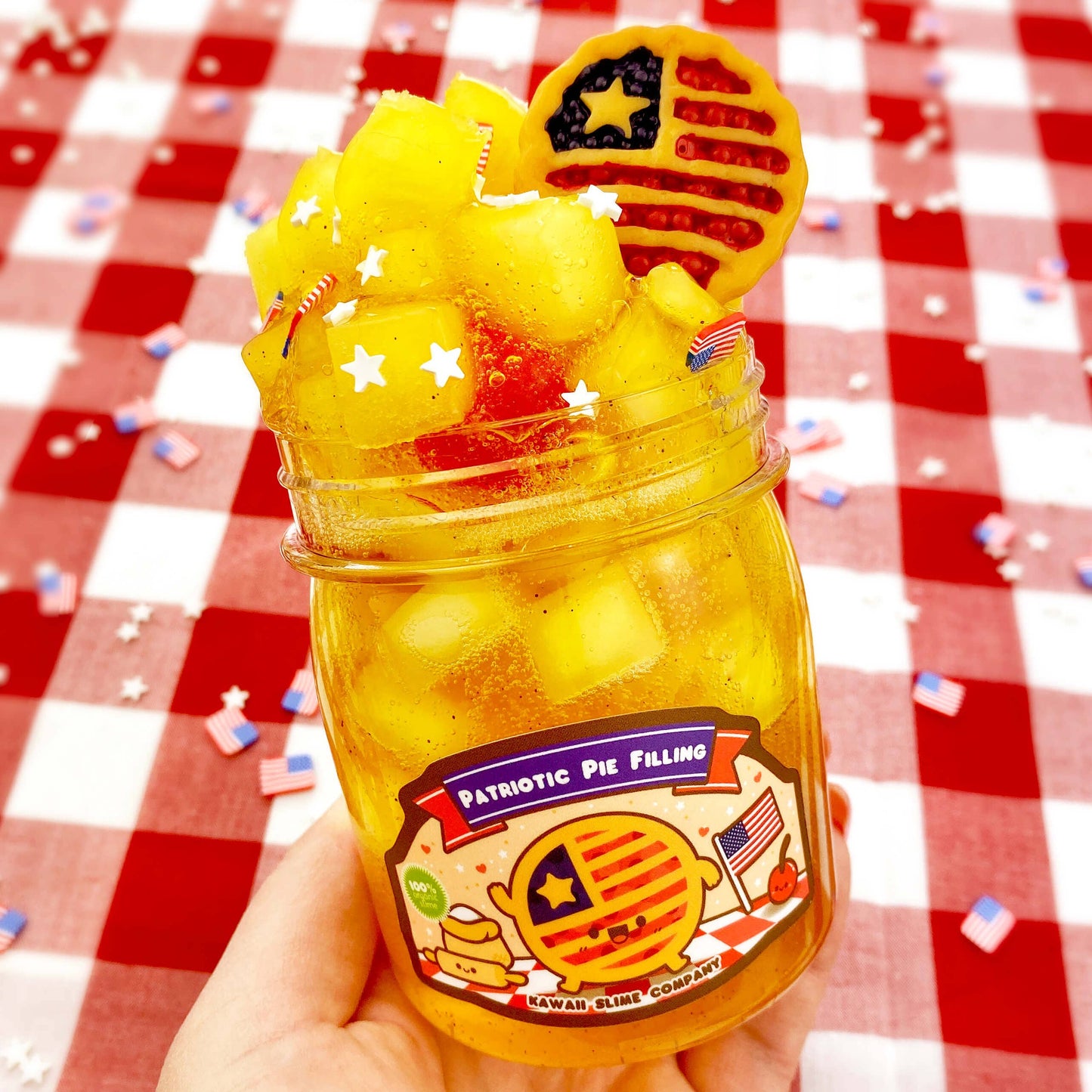 Patriotic Pie Filling Jelly Cube Slime (5pcs/case)
