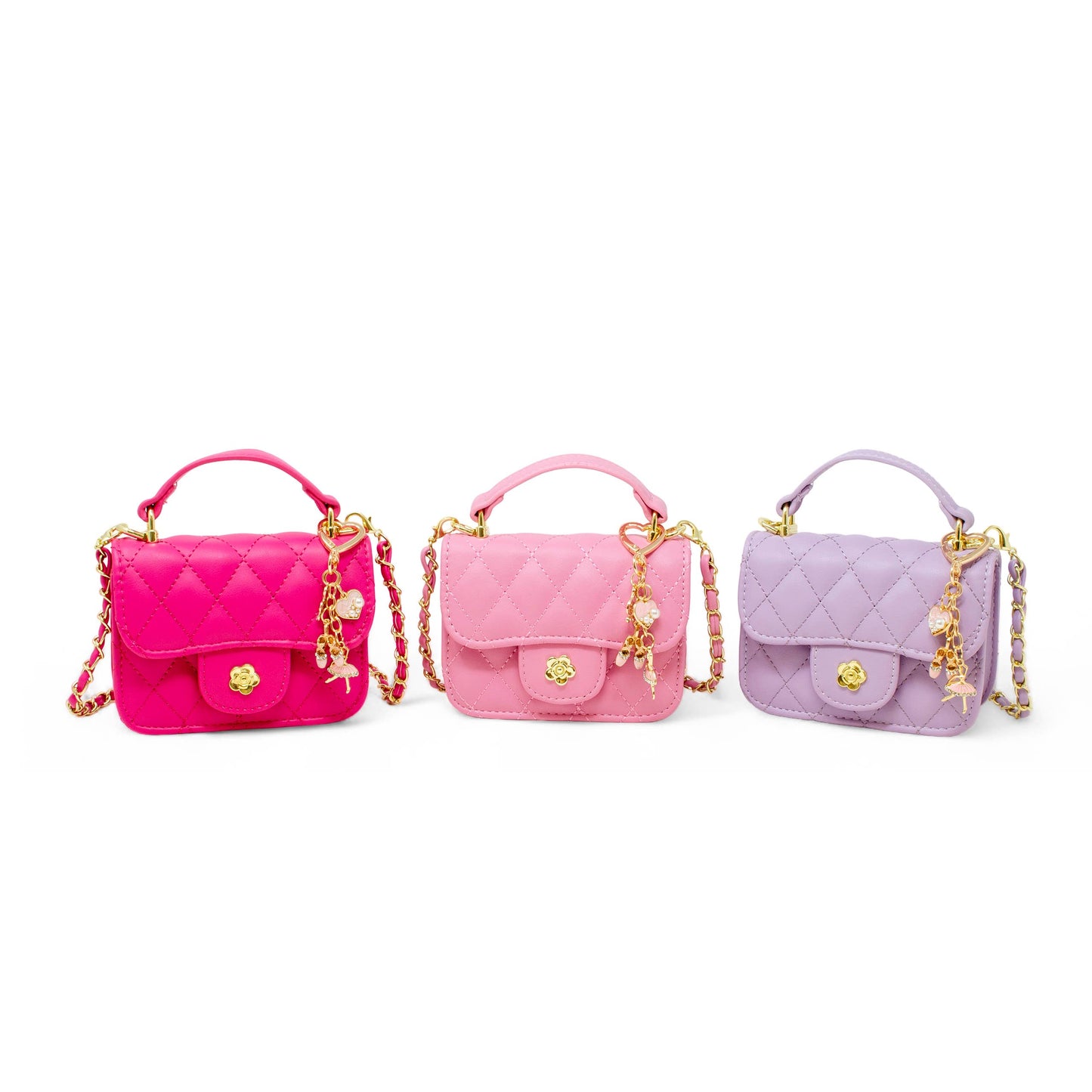 Tiny Quilted Ballet Charm Handbag