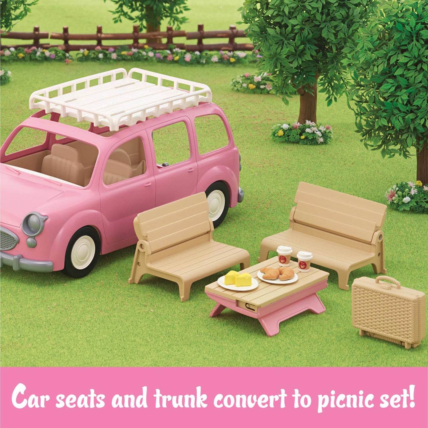 Calico Critters Family Picnic Van, Toy Vehicle for Dolls