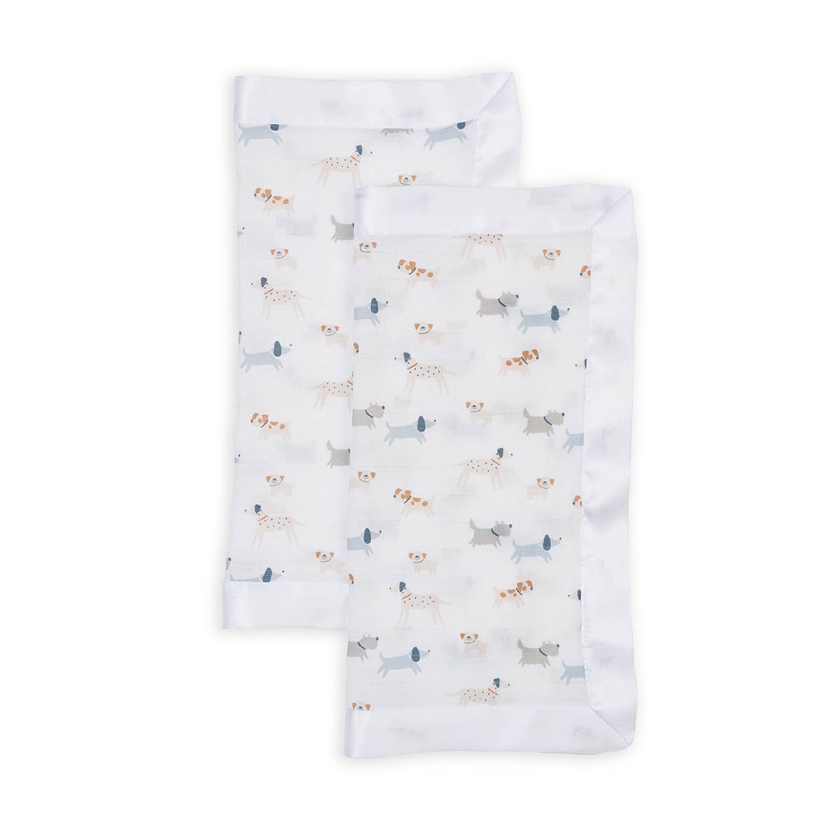 2-Pack Cotton Security Blankets 16" x 16" –  Puppy Dog