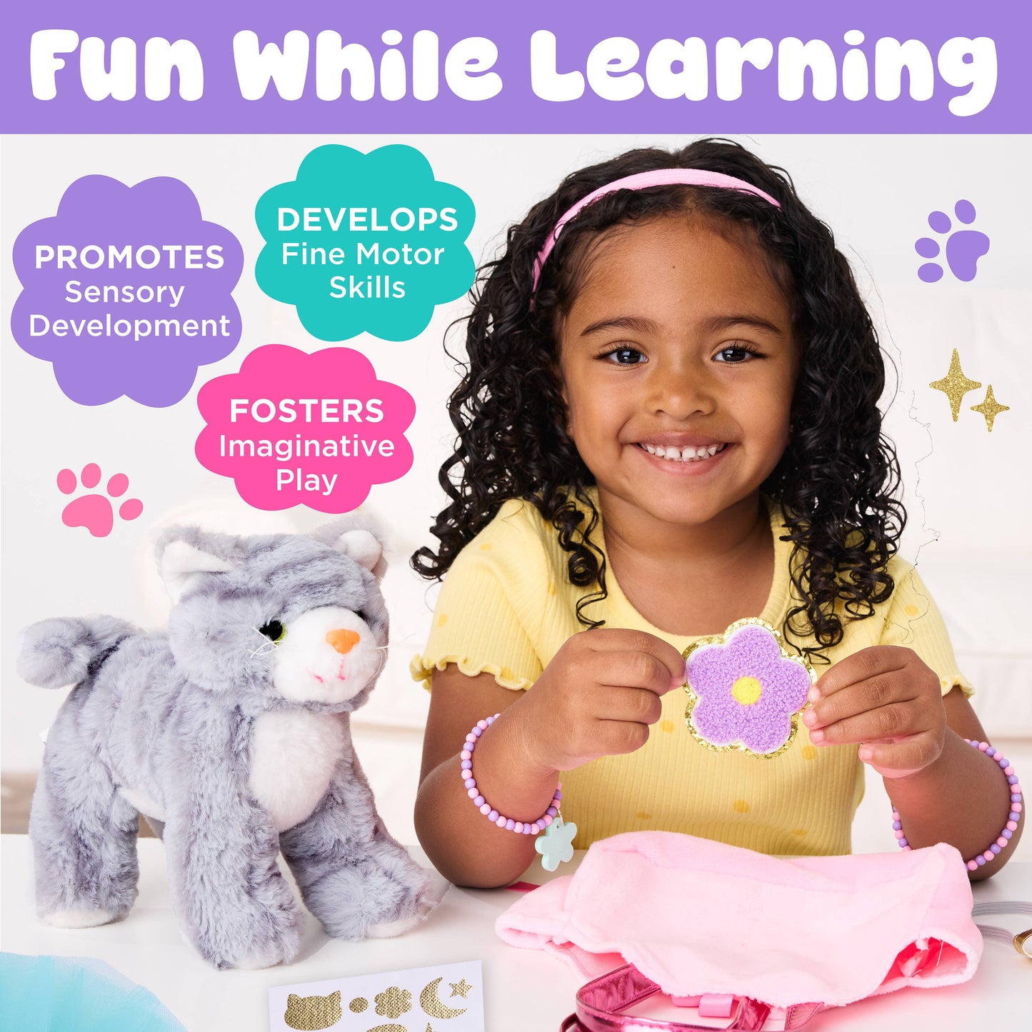 Decorate a Cuddly Kitten DIY Craft Kit for Kids