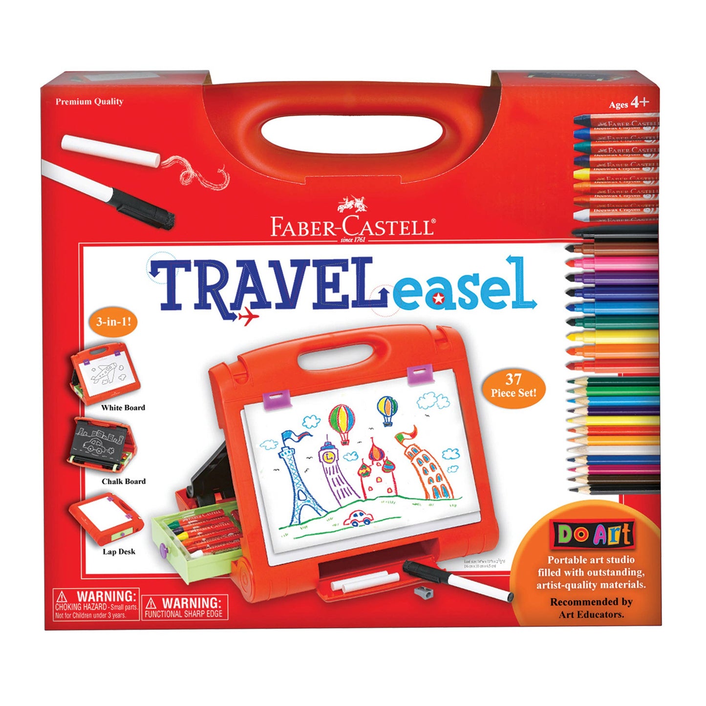 Do Art Travel Easel with 37 Pieces of Art Supplies for Kids