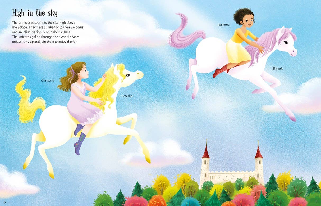Sticker Dolly Dressing Unicorn Princesses: Usborne