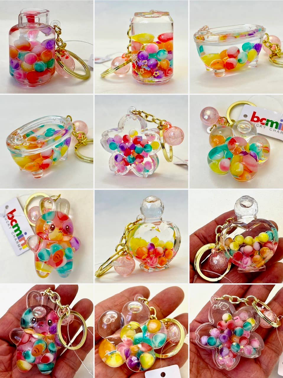 12124 COLORFUL BUBBLE FLOATY KEY CHARM