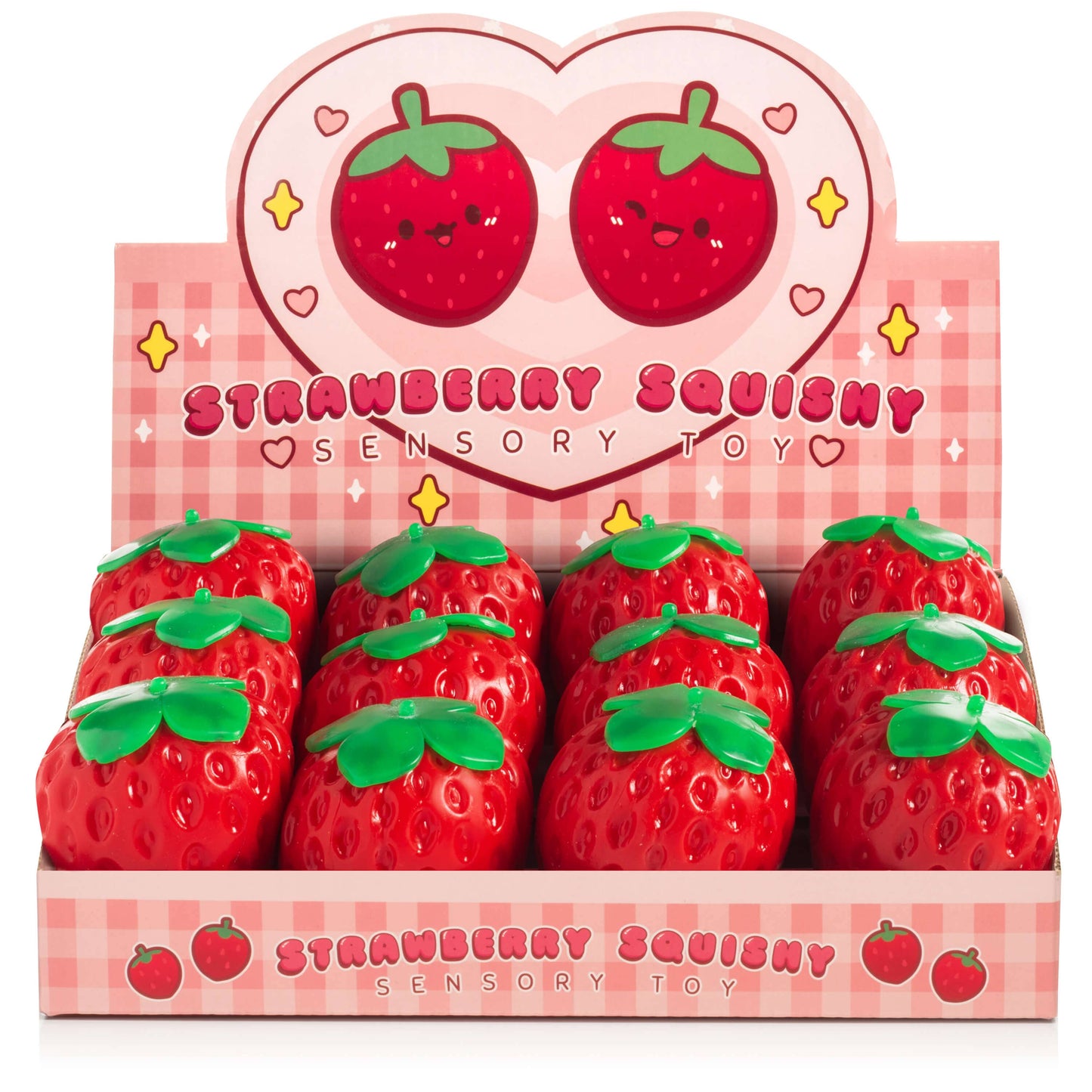 Strawberry Shaped Sensory Squishy Toy (12pc/case)