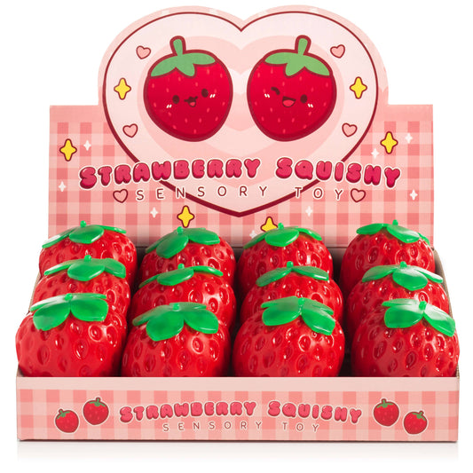 Strawberry Shaped Sensory Squishy Toy (12pc/case)
