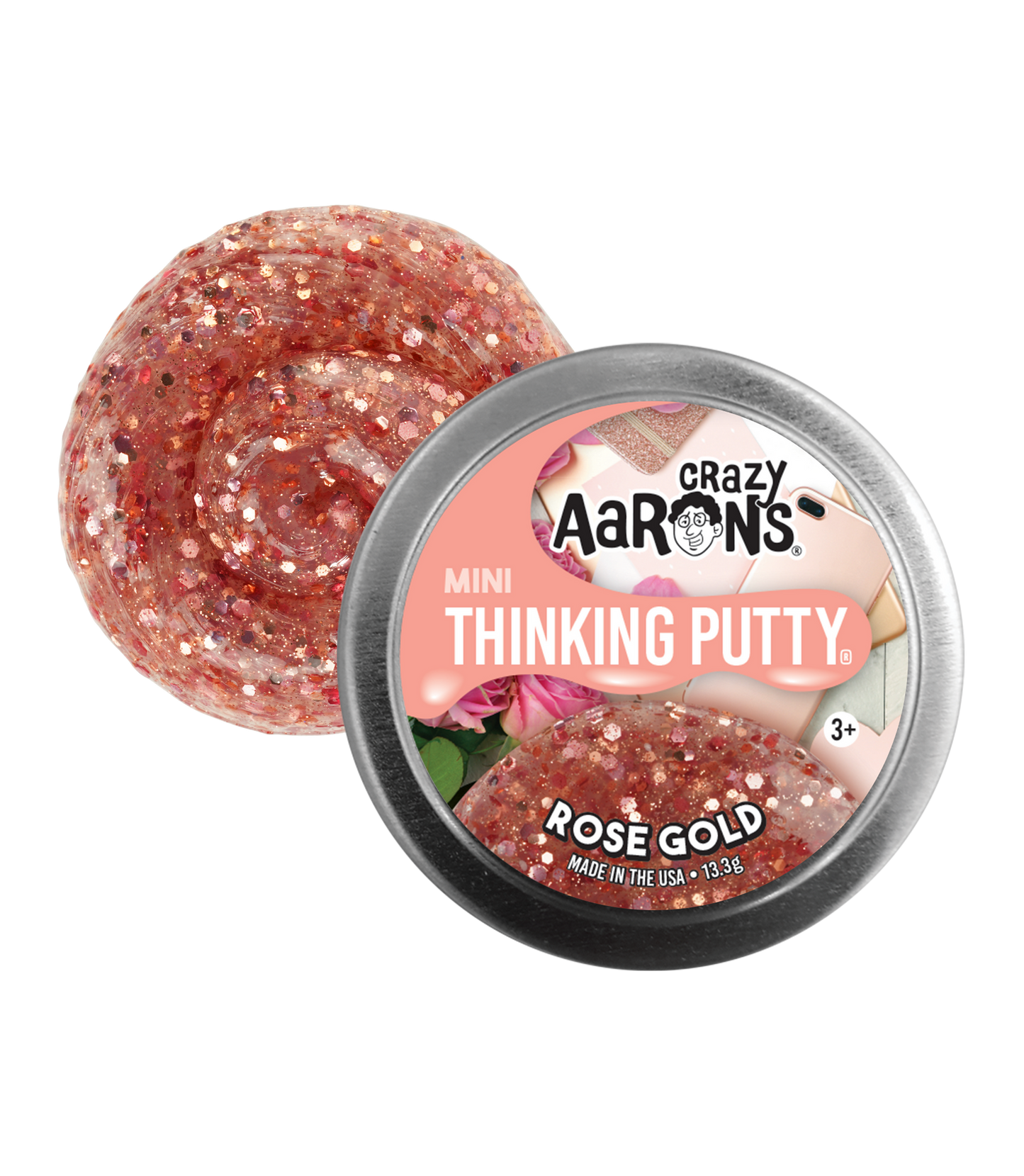 Mini Rose Gold - 2" Thinking Putty Tin