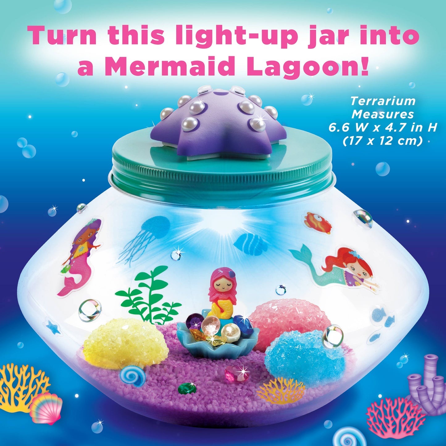 Grow Your Own Crystal Mermaid Terrarium DIY Kit for Kids