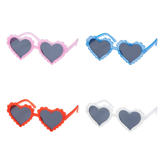 K6898 Kids - Dotted Heart Frame Kids Sunglasses