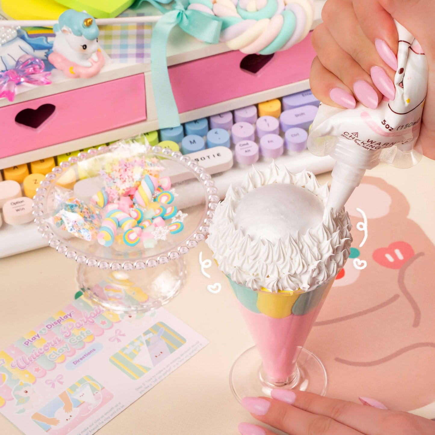 Play & Display Unicorn Parfait Clay Cafe Kit (16pcs/case)