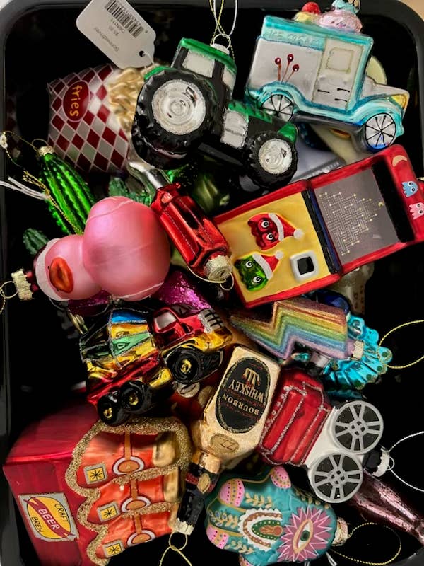 Pink Duckie, Vintage Baby’s First Glass Christmas Ornament