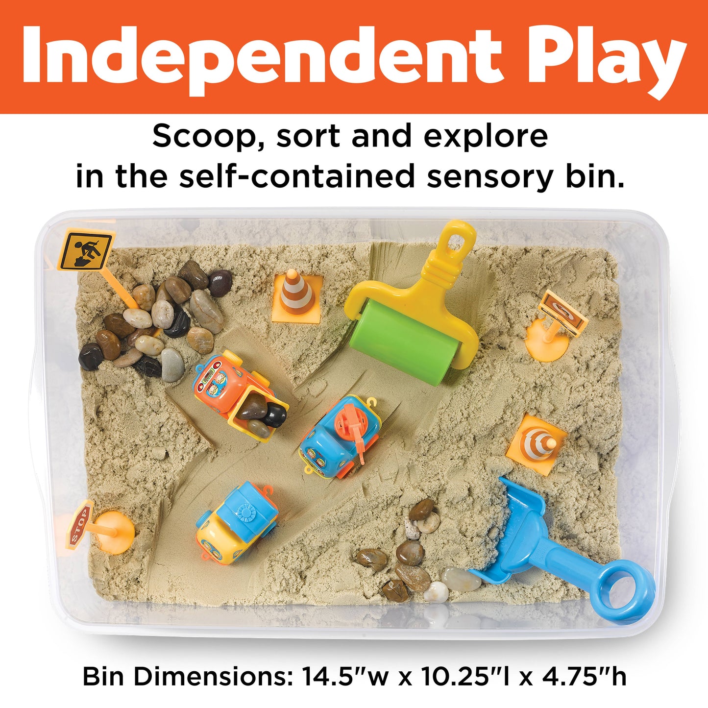 Sensory Bin Construction Zone Activity Bin for Kids