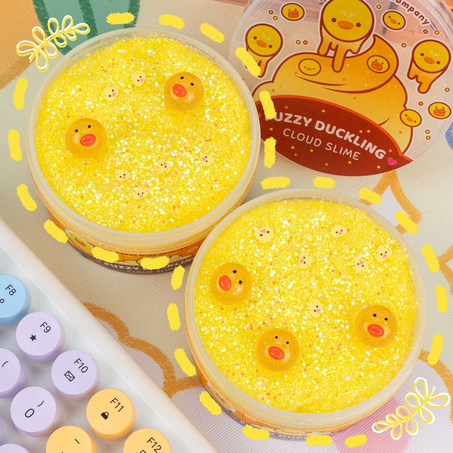 Fuzzy Duckling Cloud Slime (4pcs/case)