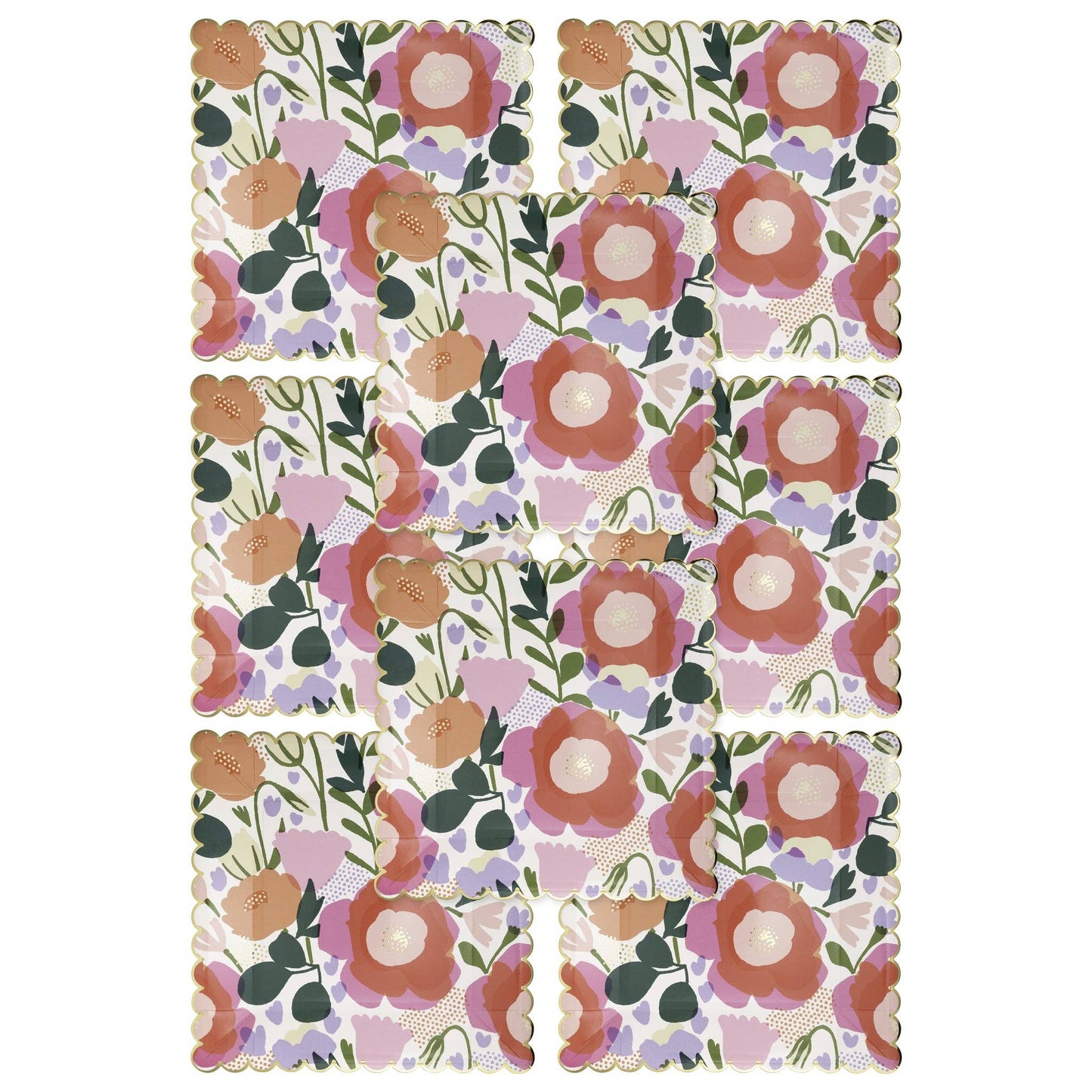 Floral Paper Plate