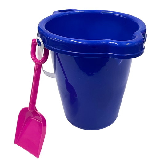 8" Sand Bucket with Shovel – Assorted Colors