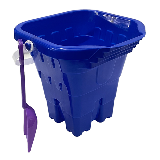 8" Sand Castle Bucket with Shovel – Assorted Colors