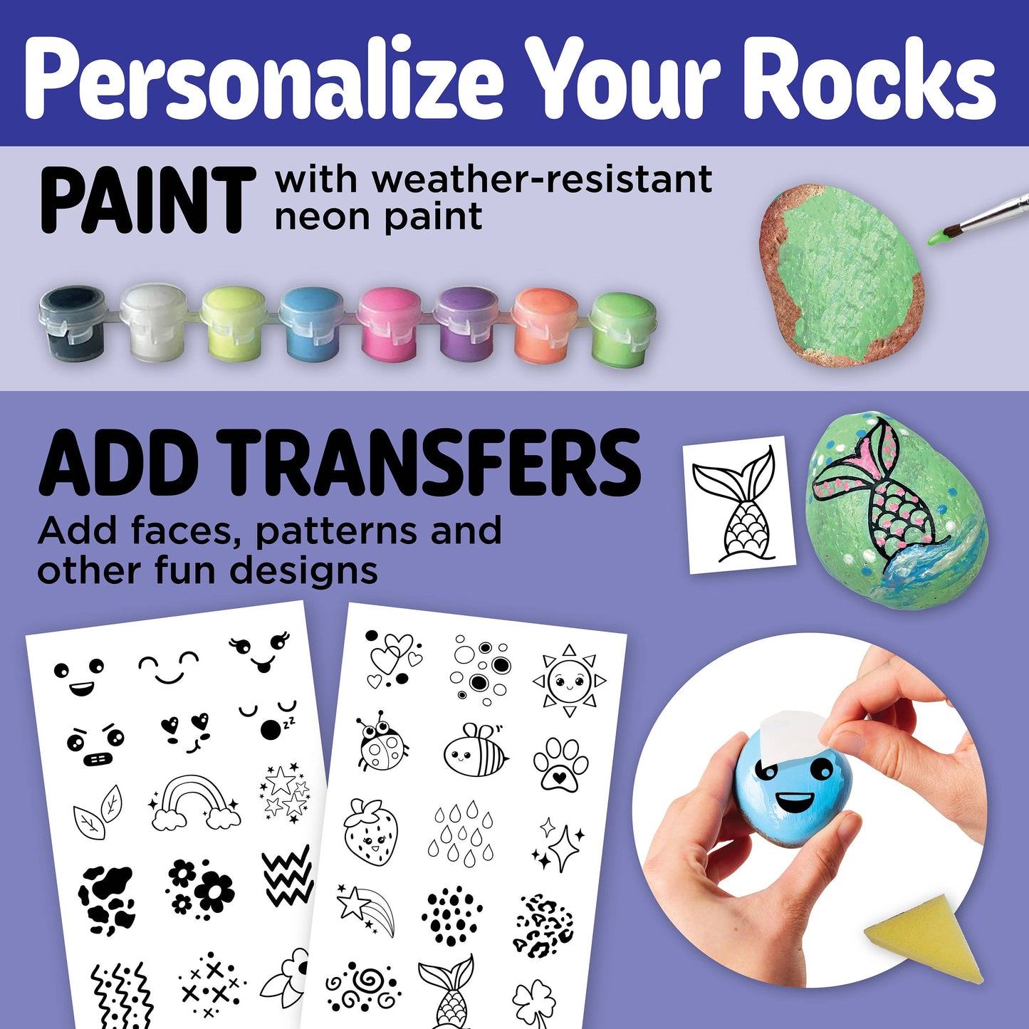 Chalk and Rock Bucket Group Activity Craft Kit for Kids