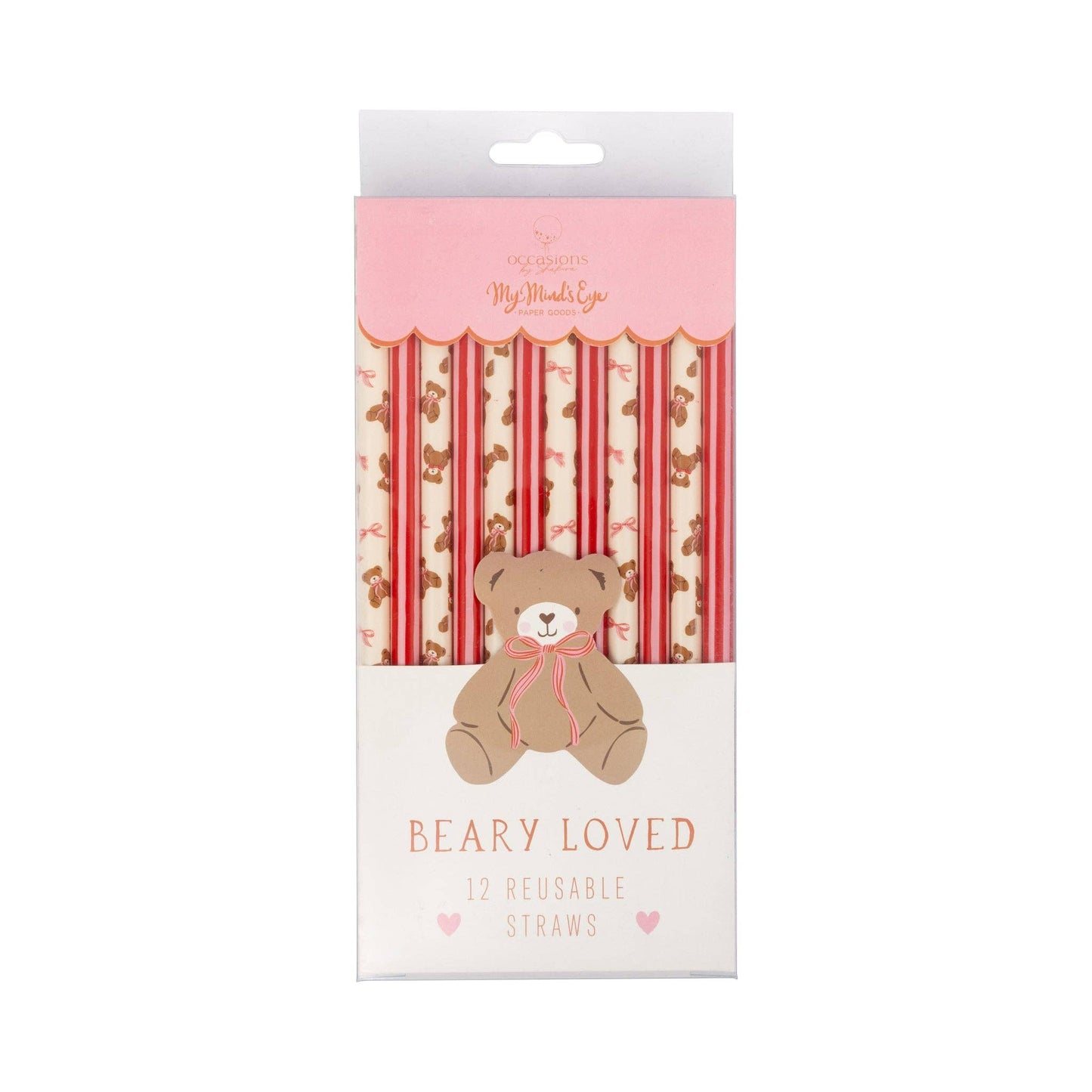 Occasions Beary Loved Reusable Straws