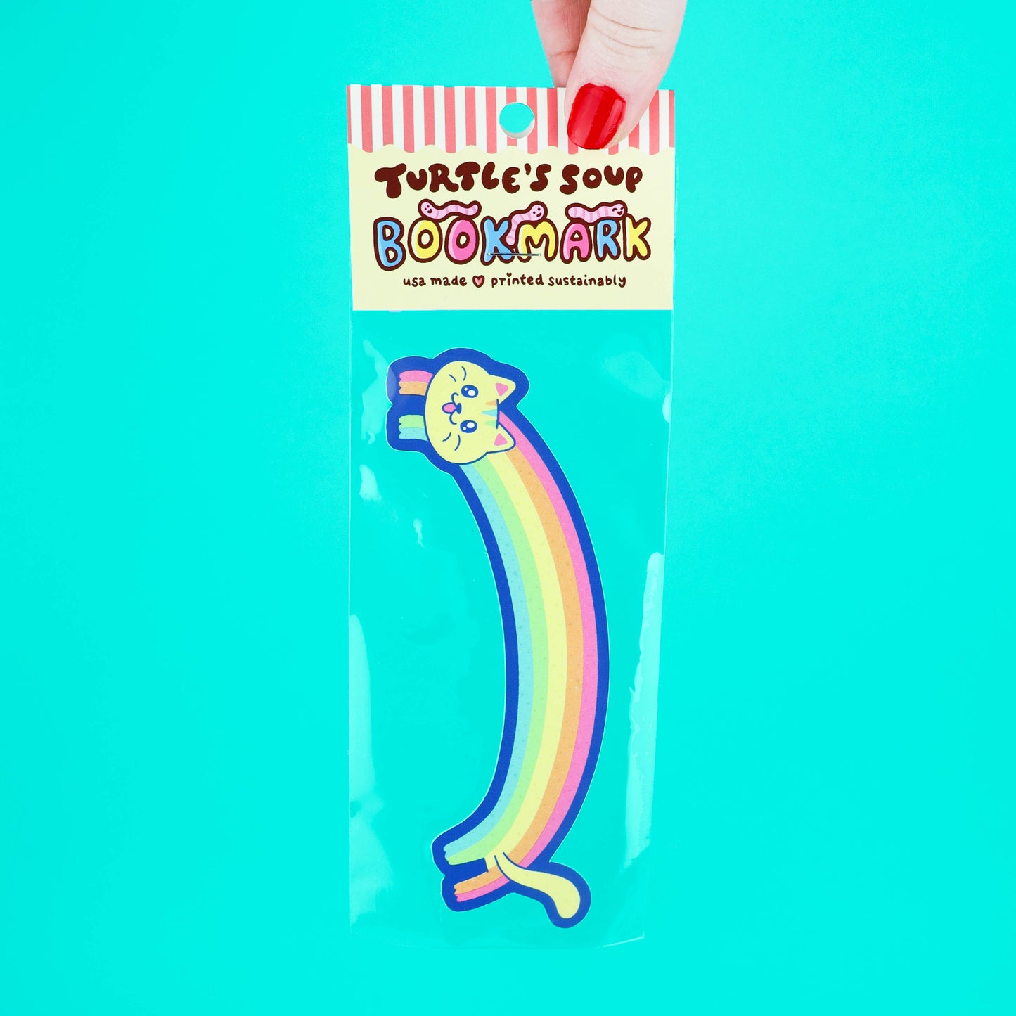 Rainbow Kitty Cat Pride LGBTQ Ally Bookmark