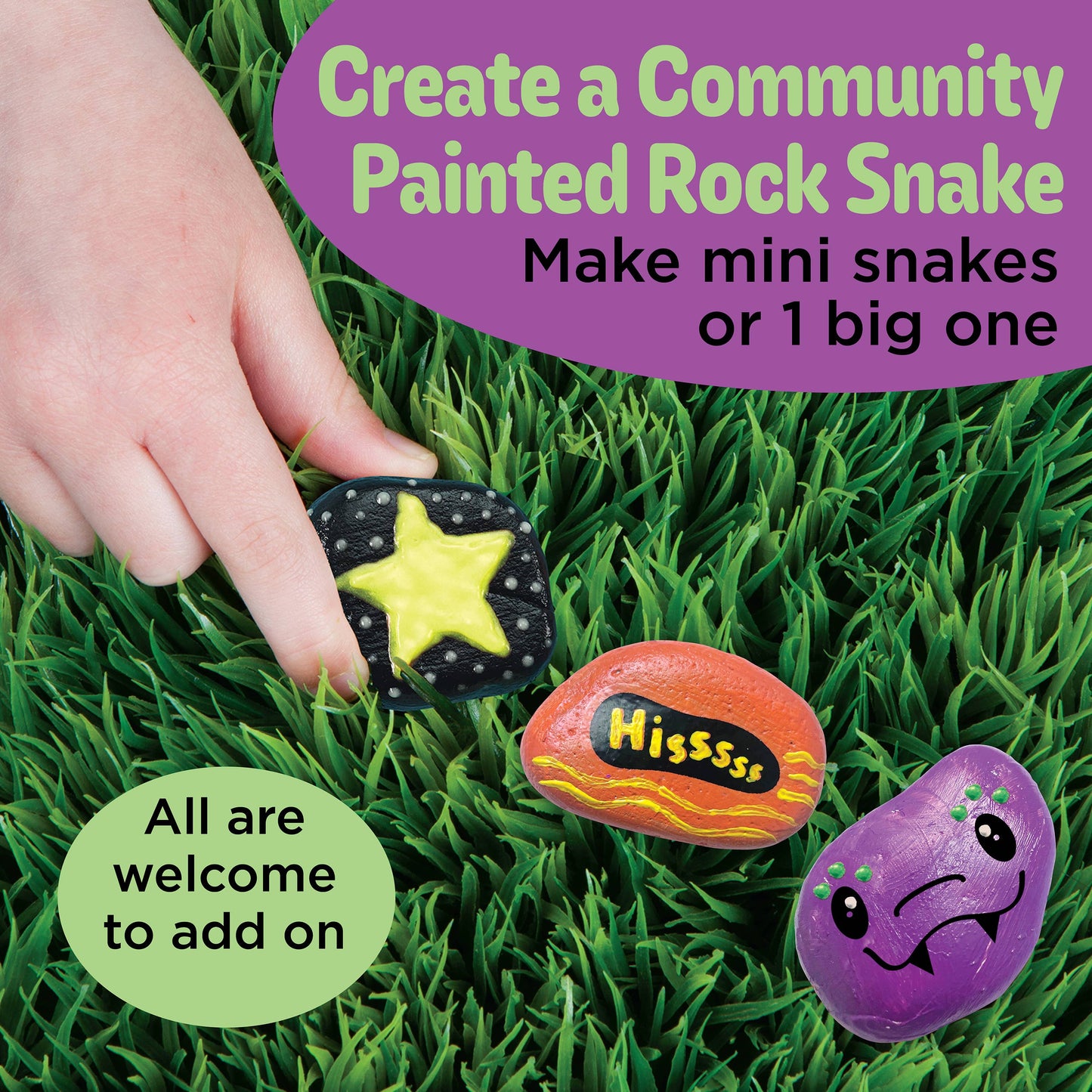 Rock Snake Bucket - Rock Painting Craft Kit for Kids