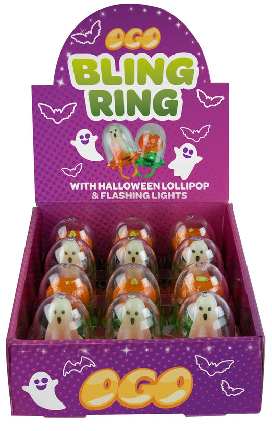 Ghost & Pumpkin Flashing Bling Rings