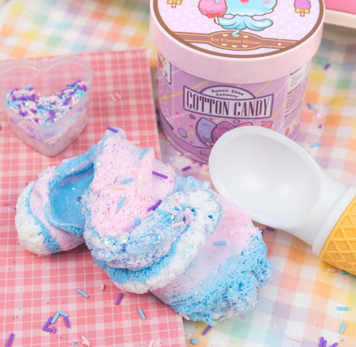 Cotton Candy Scented Ice Cream Pint Slime (4pcs/case)