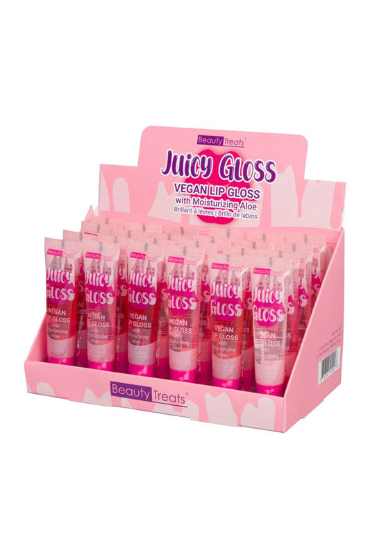 Beauty Treats 512 Juicy Gloss Vegan Lip Gloss - 24pc
