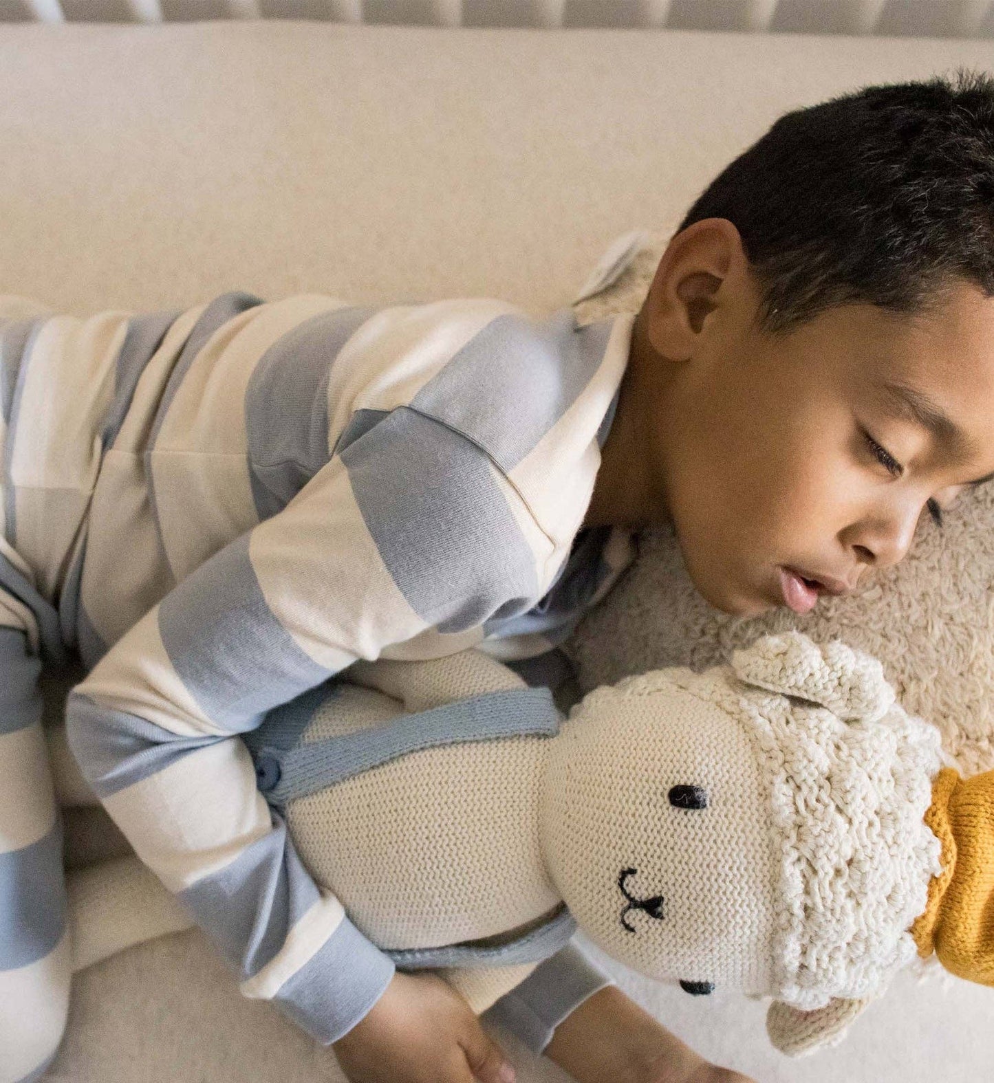 Rugby Stripe Organic Cotton Sleep & Play - Quarry