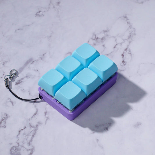 6 Key StrudelPop: Mechanical Keyboard Fidget Keychain