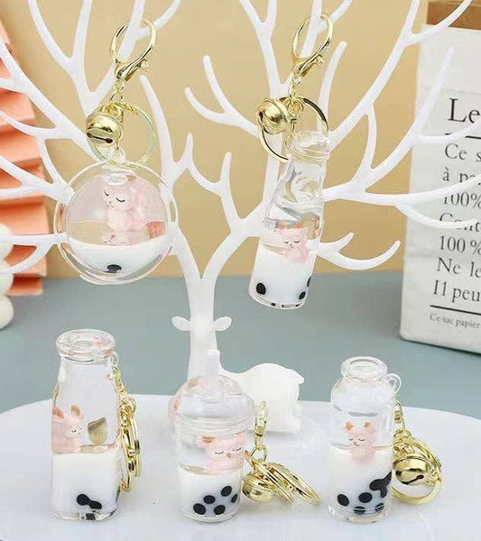 Snow Deer Boba Assortment Floaty Key Charm