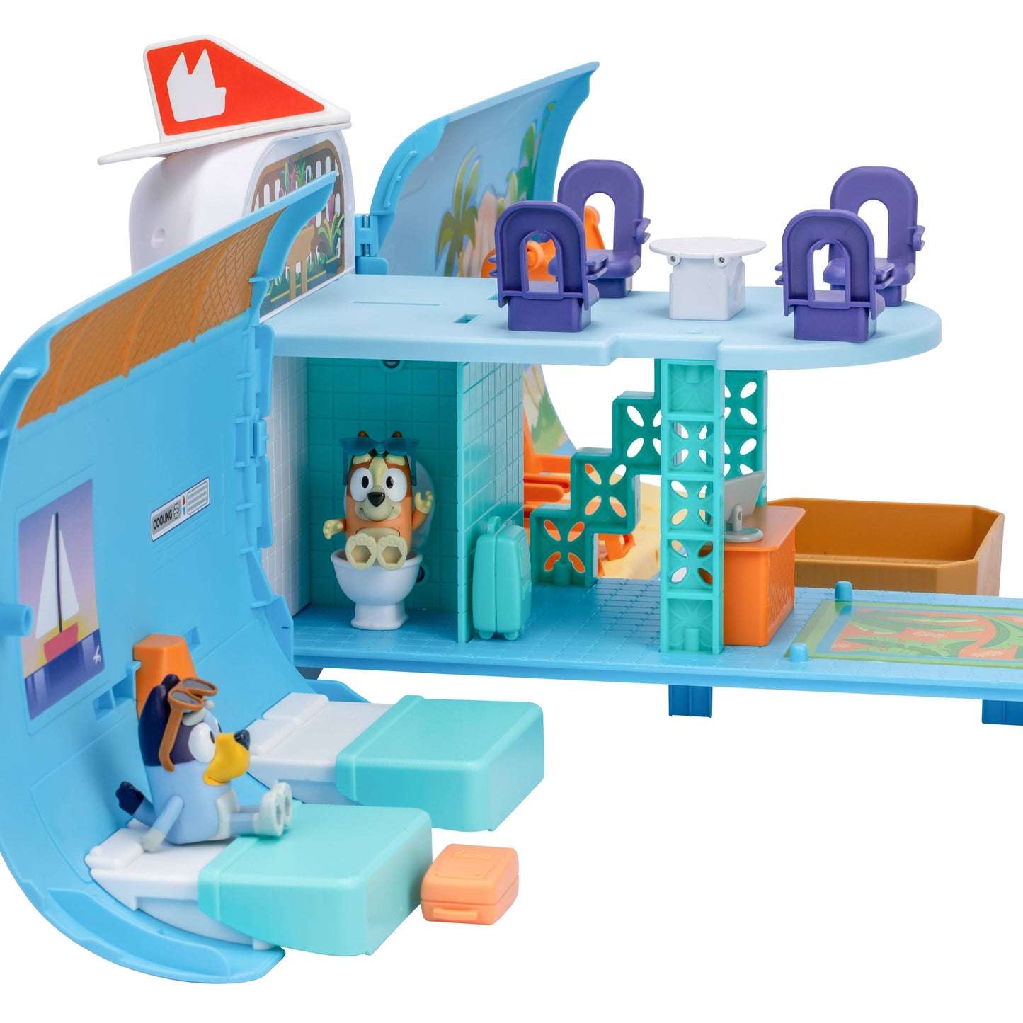 Moose Toys Bluey 3-In-1 Airplane Boat Hotel